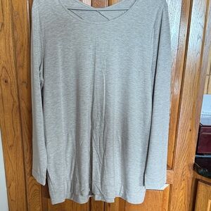 Gray Long Sleeve Women's Top